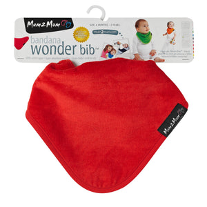 3 PACK - Mum 2 Mum Bandana Style Baby Bibs - Red / Lime / Teal