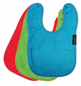 3 PACK - Mum 2 Mum Standard Bibs - Red / Lime / Teal