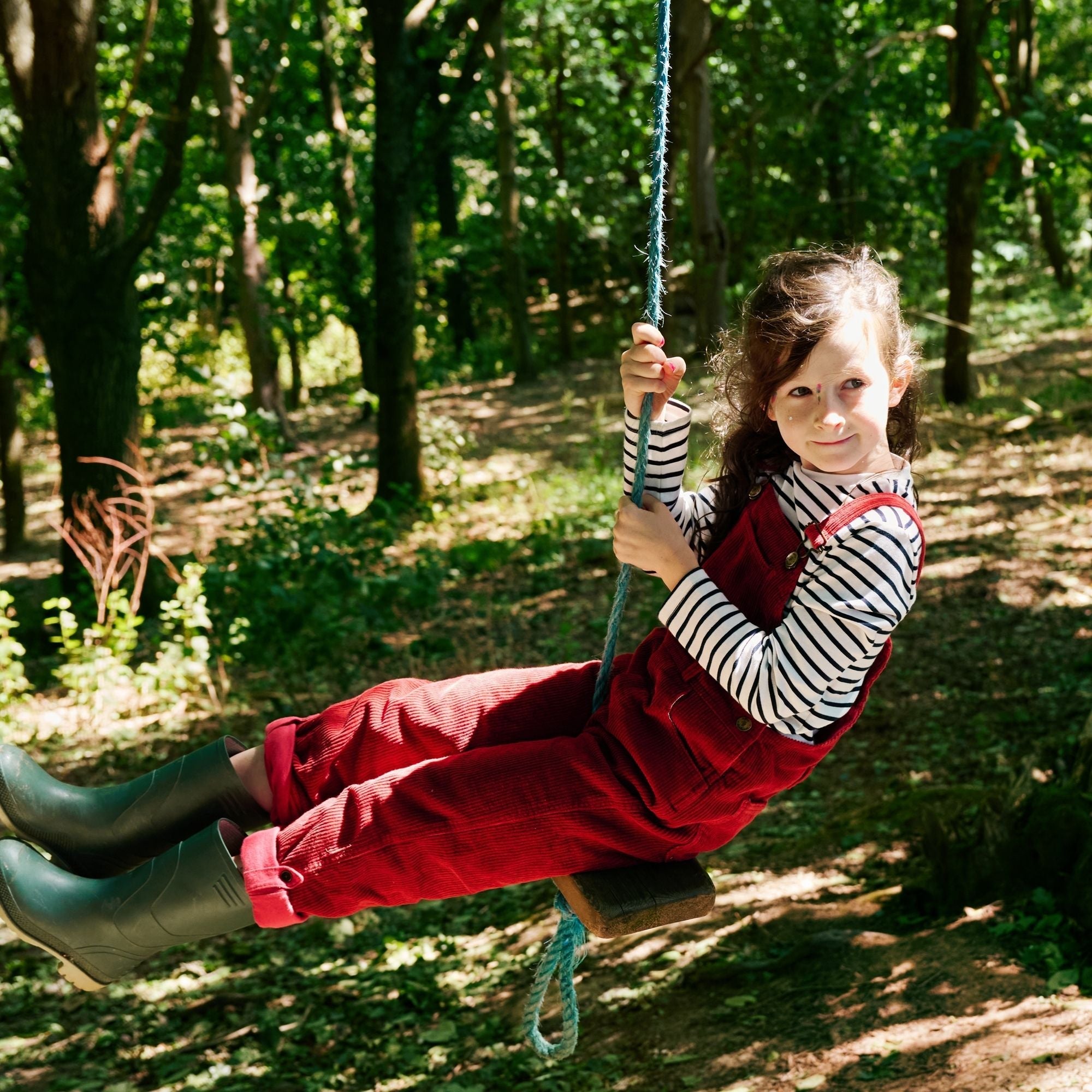 Dotty Dungarees Chunky Cord Dungarees - Robin Red