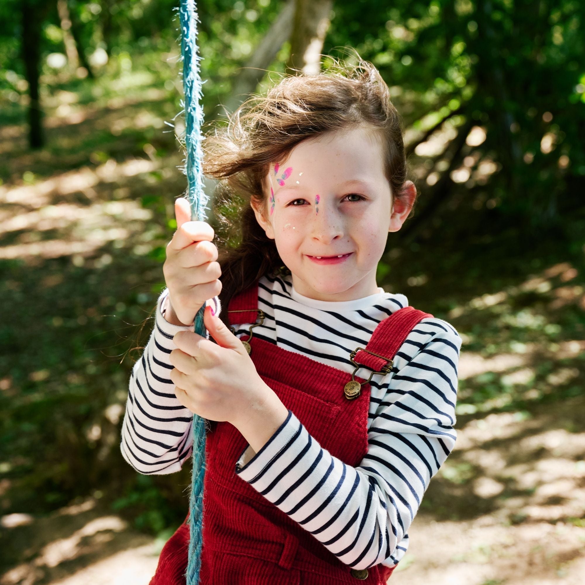 Dotty Dungarees Chunky Cord Dungarees - Robin Red