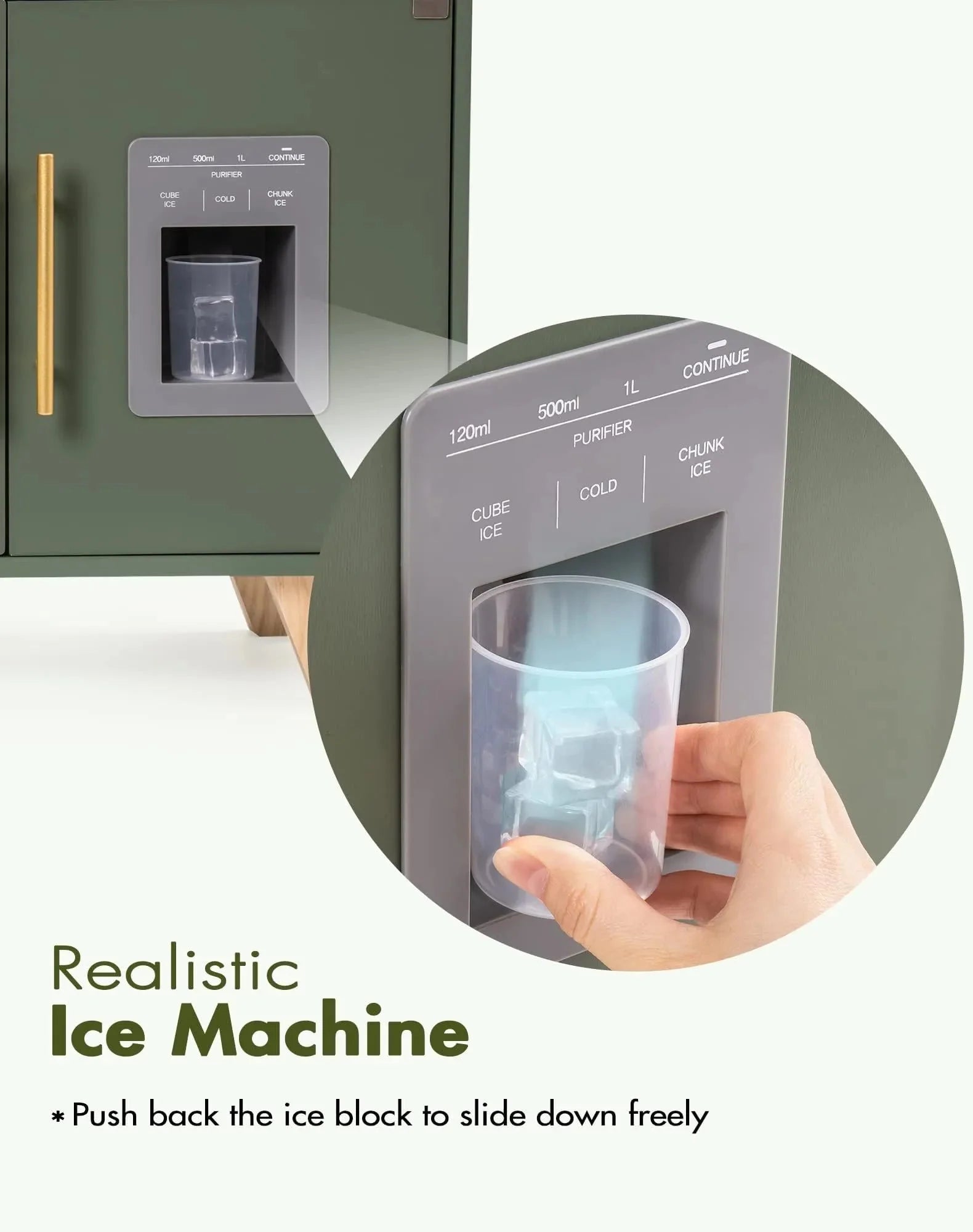 Wooden Play Kitchen - Vintage Green