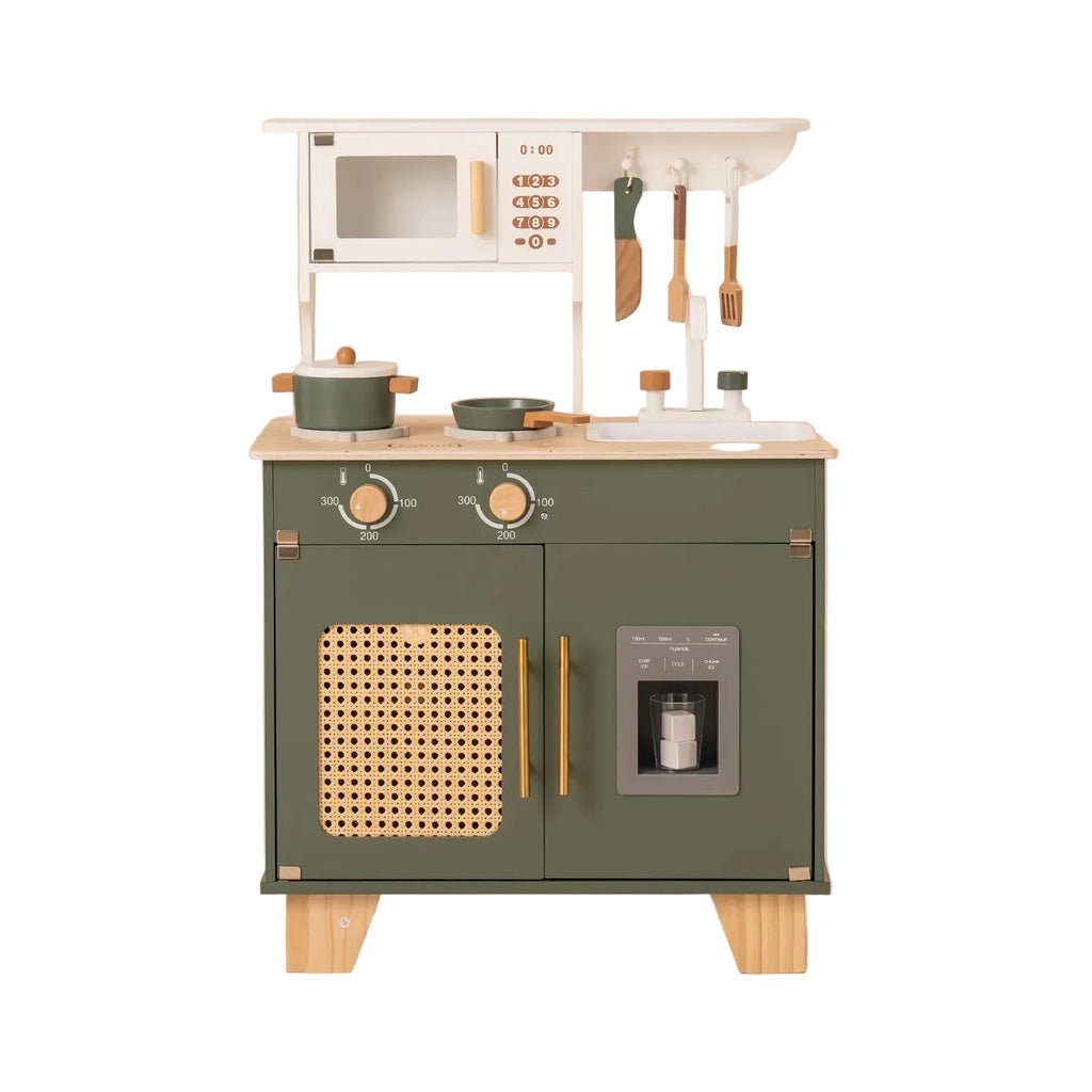 Wooden Play Kitchen - Vintage Green