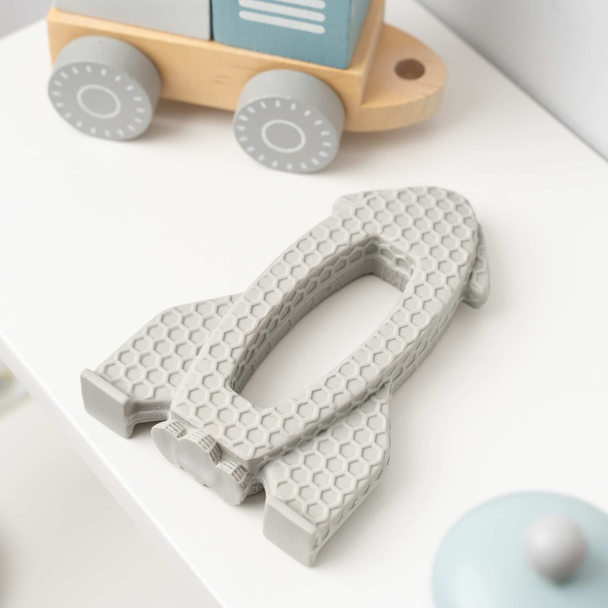 Natural Rubber Space Teether Baby Toy - OrBITEr® Rocket