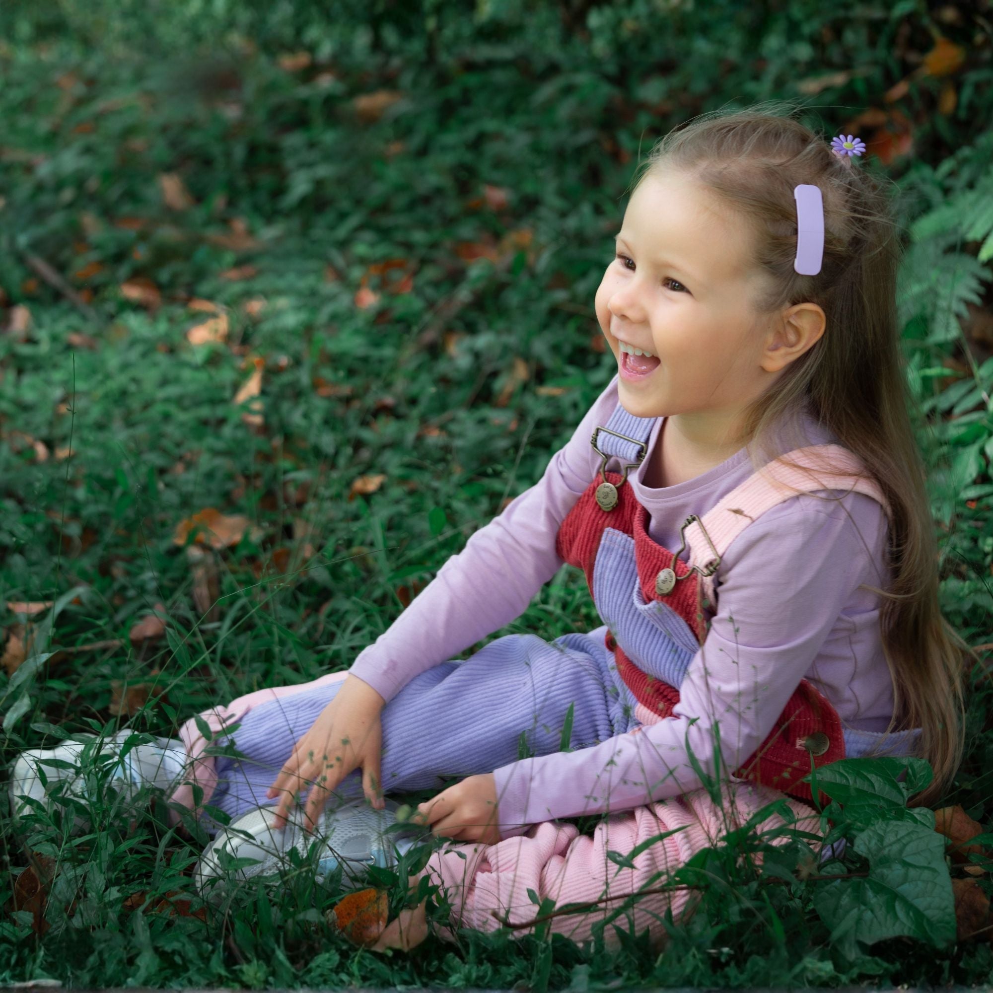Dotty Dungarees Patchwork Chunky Cord Dungarees - Rosebed