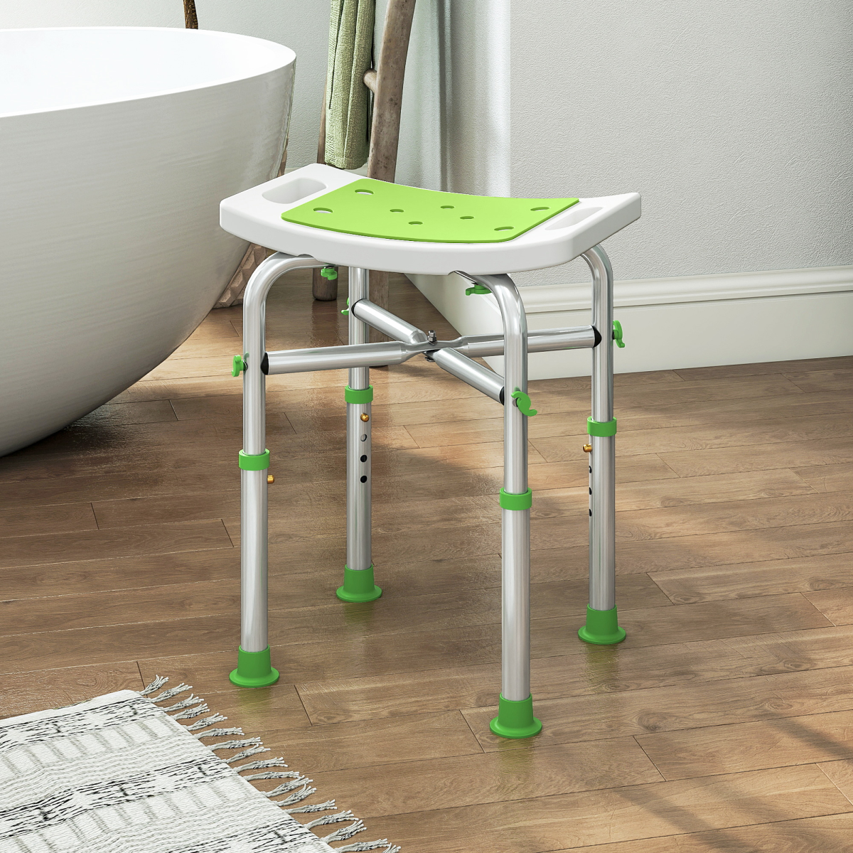 Bath / Shower Stool, Adjustable Height - Max 150kg