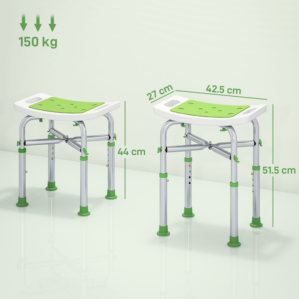 Bath / Shower Stool, Adjustable Height - Max 150kg
