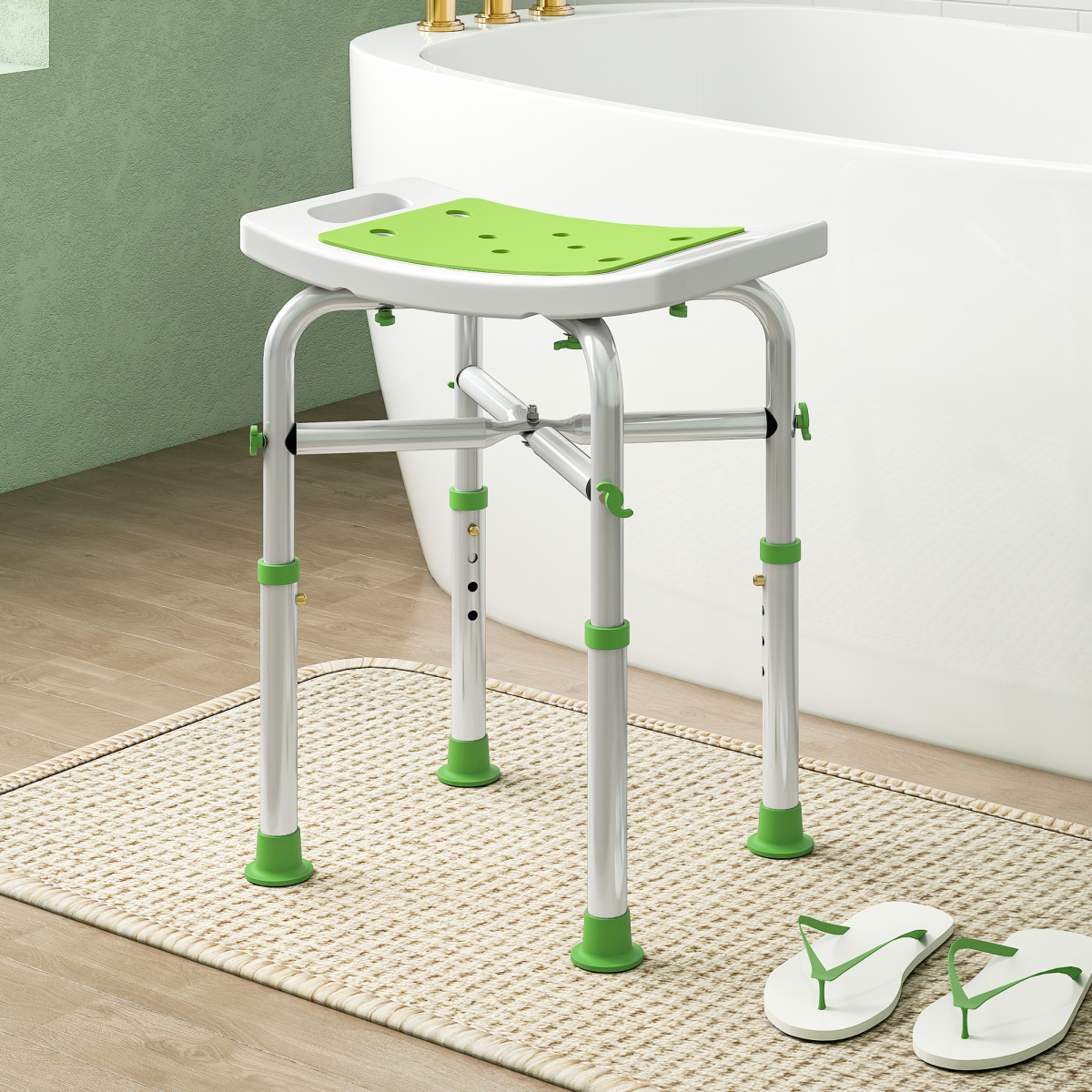 Bath / Shower Stool, Adjustable Height - Max 150kg