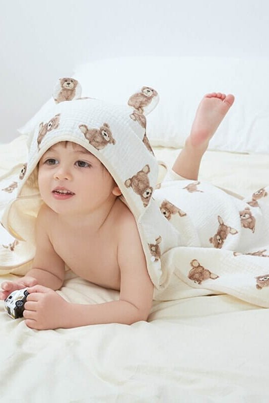 Cozy Crew Club - Baby Bear Hooded Bath Towel