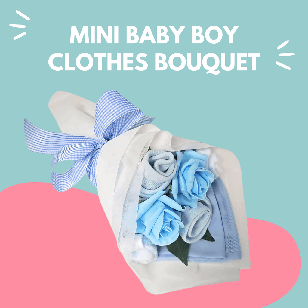 Say It Baby - Mini Baby Boy Clothes Bouquet Gift