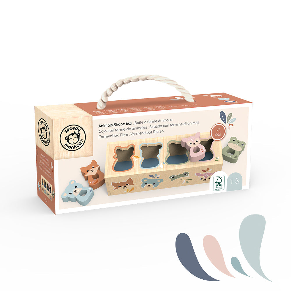 Speedy Monkey Wooden Animal Shape Box