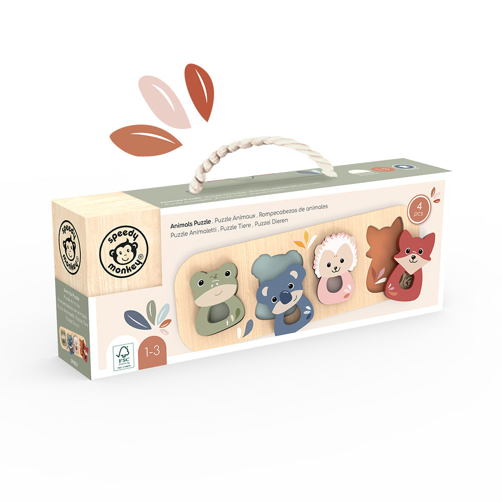 Speedy Monkey Wooden Animal Puzzle