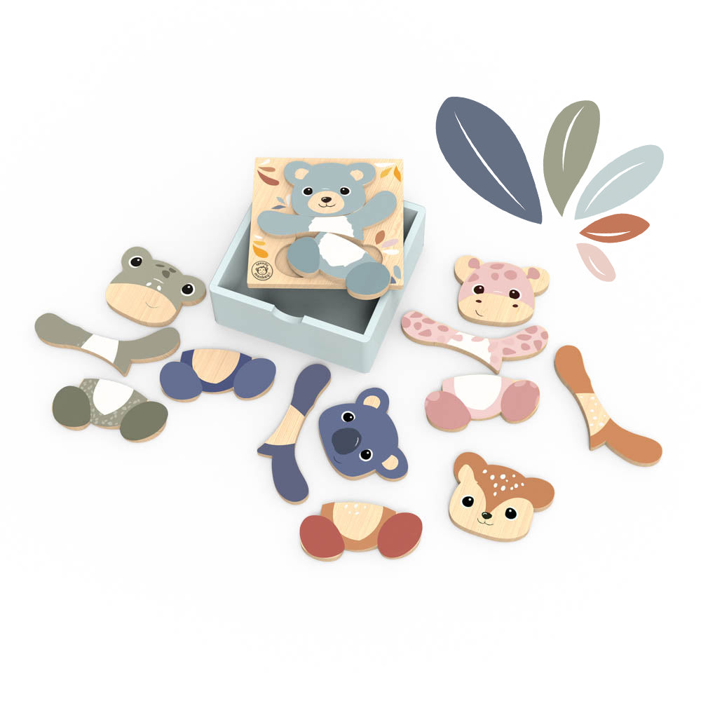 Speedy Monkey Wooden Mix n Match Dress Up Puzzle