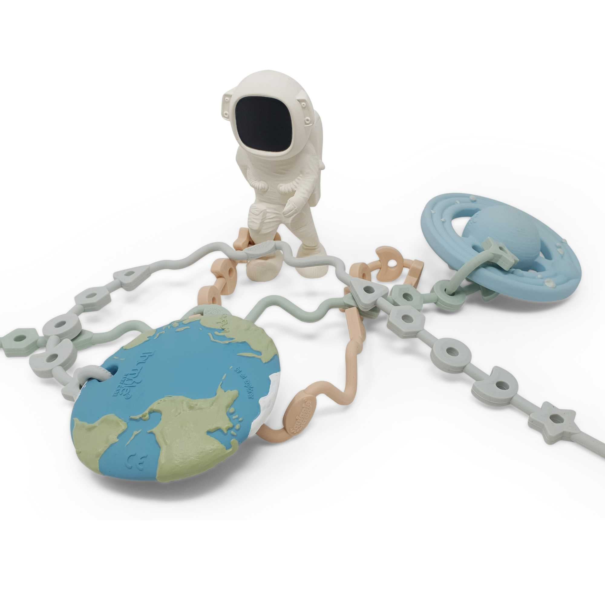 Squiggle Strap® 2pcs Antimicrobial Food Grade Silicone Toy Straps