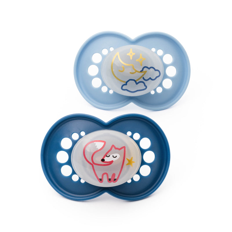 MAM Night Soother Blue - 6-18m - 2 Pack