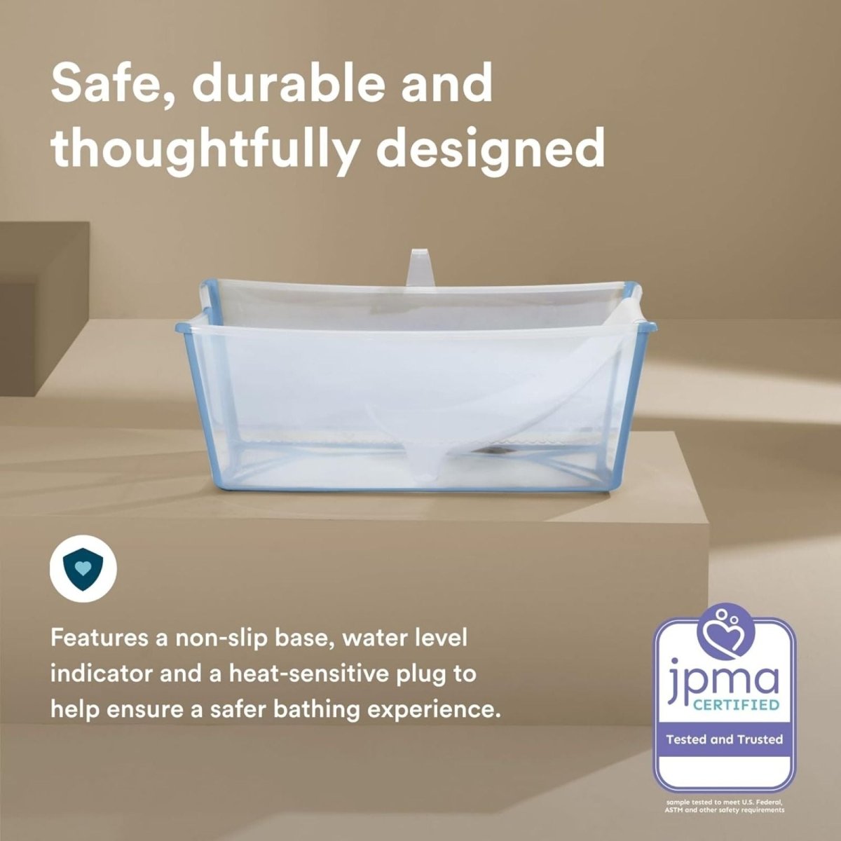 Stokke Flexi Bath Baby Bath & Flexi Bath Newborn Support Bundle - Ocean Blue