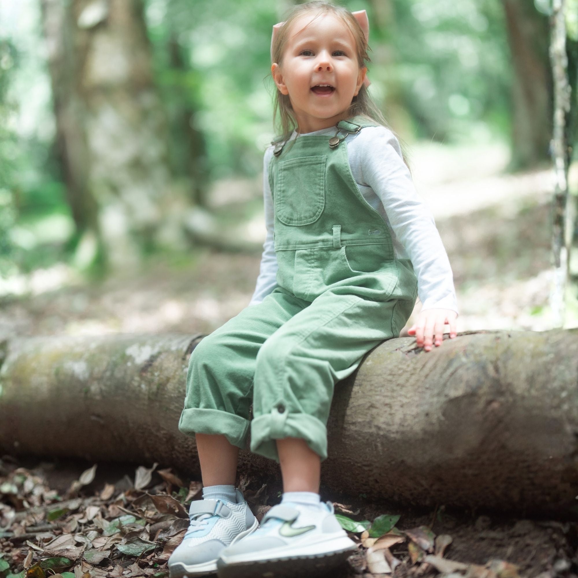 Dotty Dungarees Corduroy Dungarees - Sage