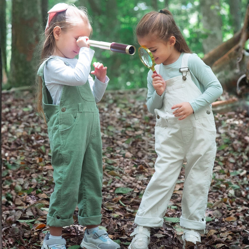 Dotty Dungarees Corduroy Dungarees - Sage