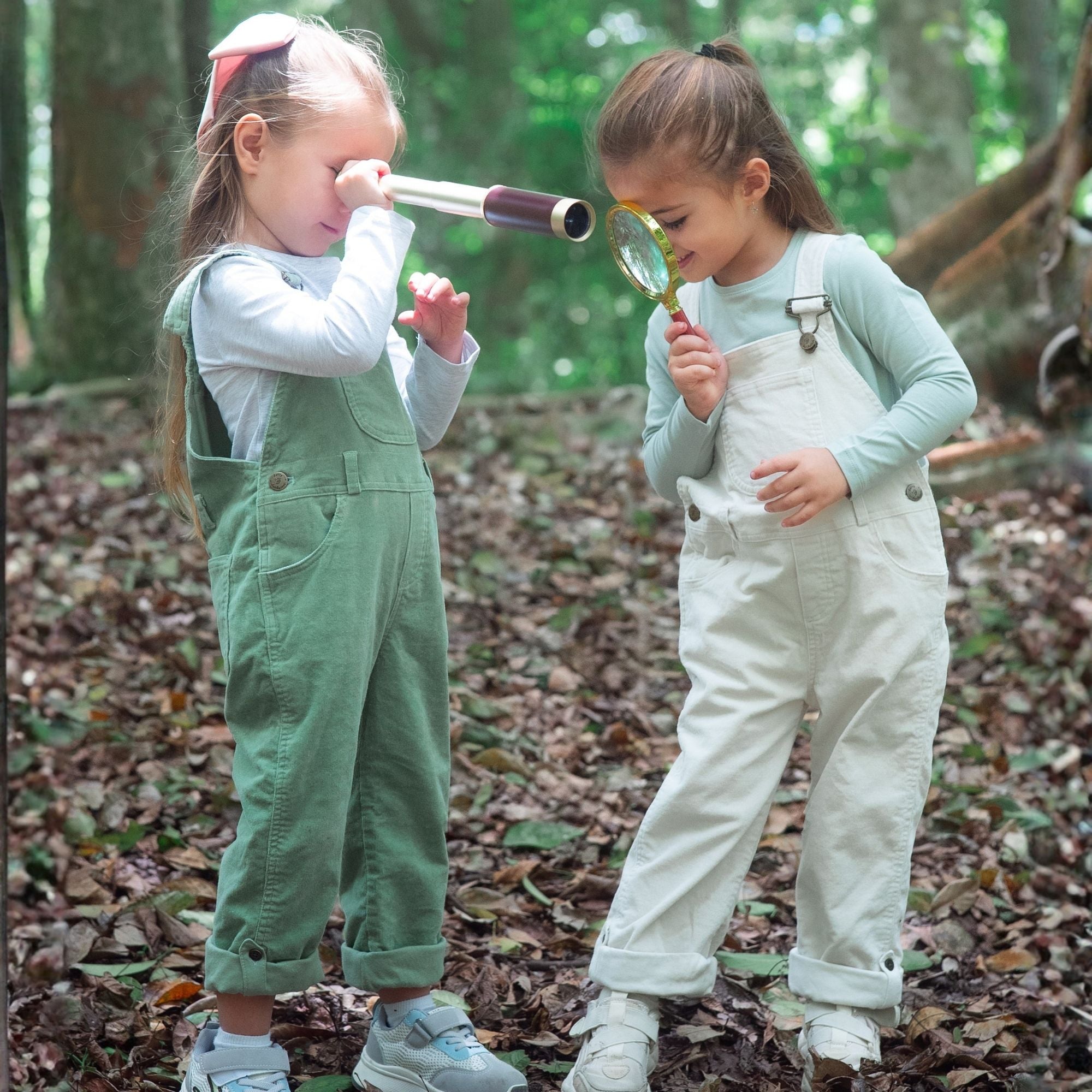 Dotty Dungarees Corduroy Dungarees - Sage