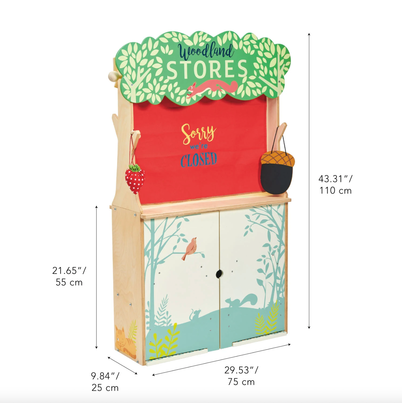 Wooden Reversible Woodland Stores & Theatre
