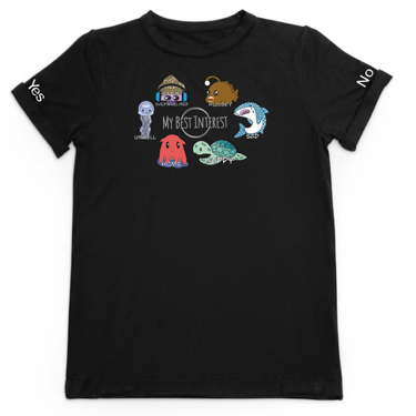 Comfa Kids Communication Fidget-T - Sea Creatures - Black