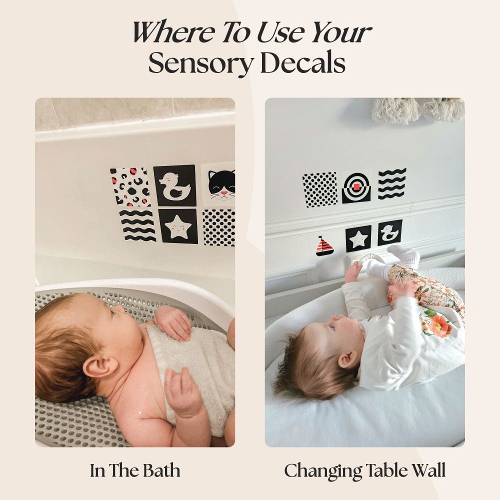 Priya & Peanut 0+ Month Sensory Decal Stickers - Reusable