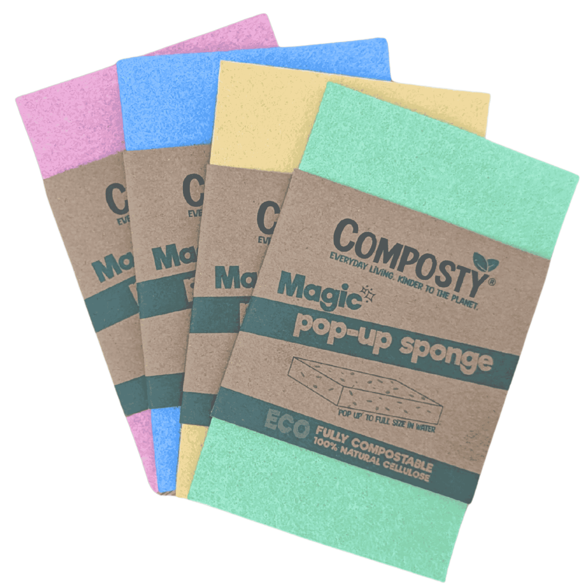 Composty Magic ‘Pop-Up’ Eco Sponges