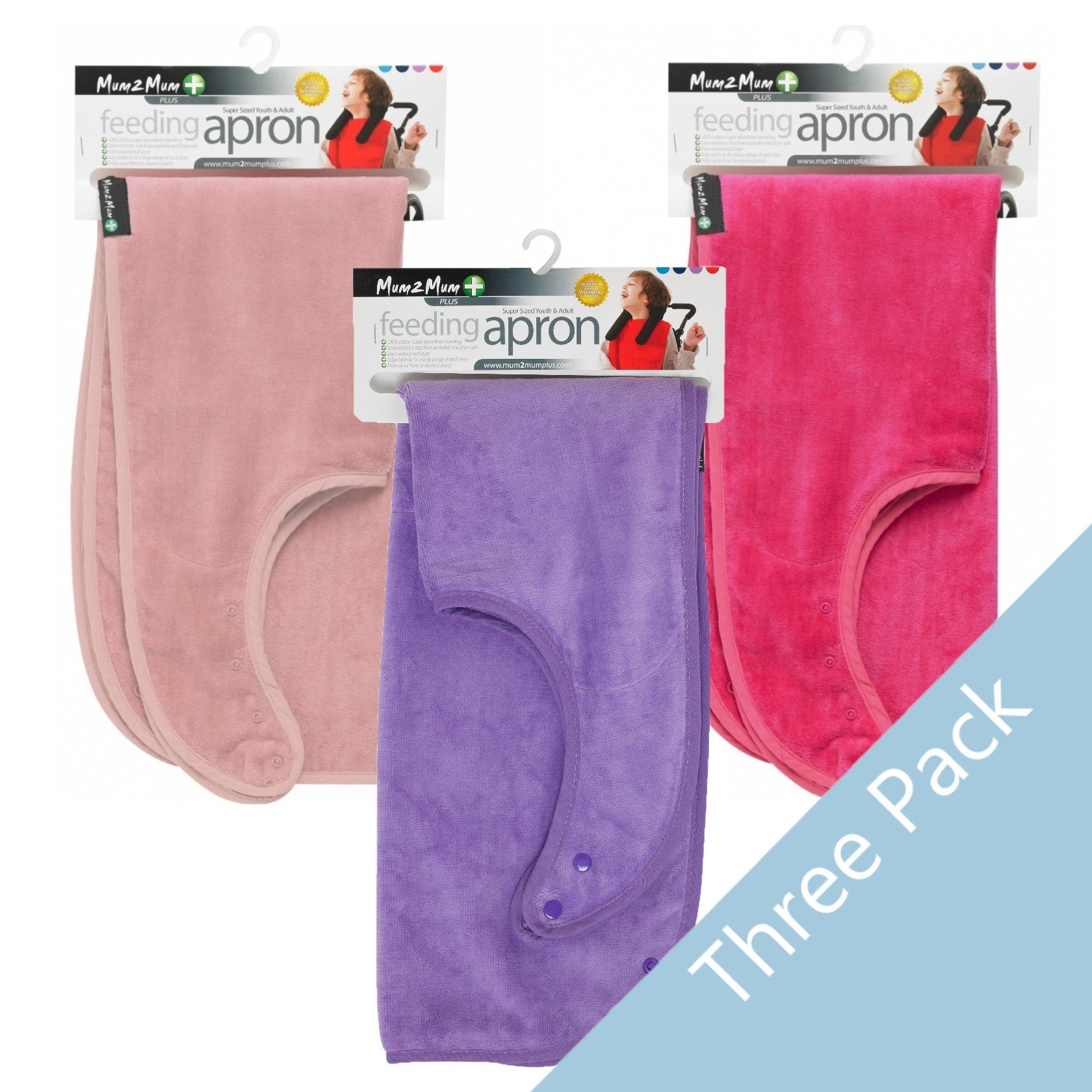 3 PACK Mum 2 Mum PLUS Supersized Clothing Protector - PINKS