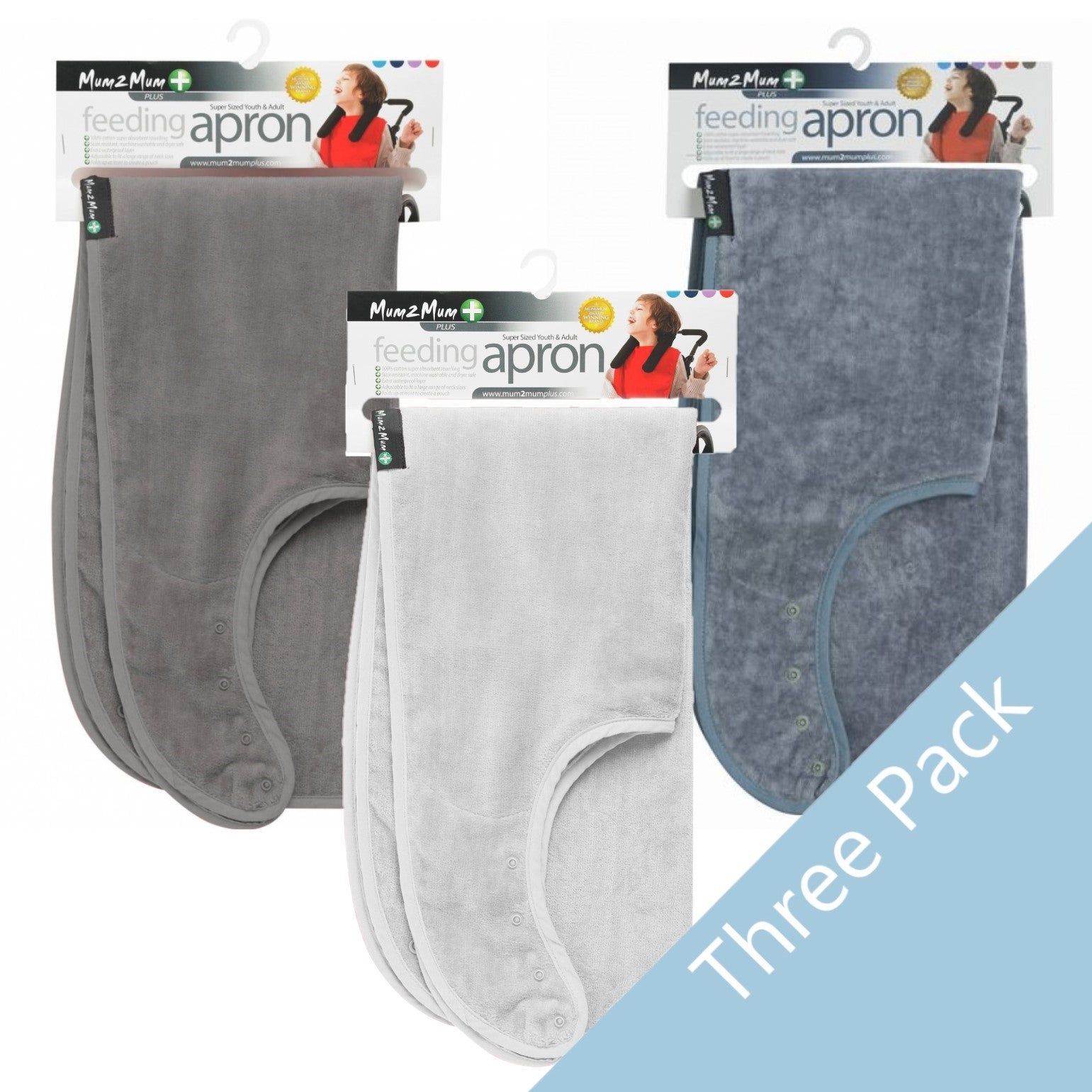 3 PACK Mum 2 Mum PLUS Supersized Clothing Protector - MONOCHROME