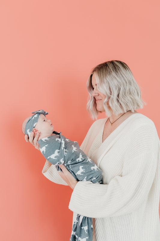 Copper Pearl Knitted Swaddle Blanket - Colt