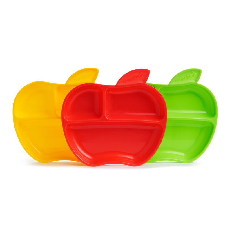 Munchkin Lil Apple Toddler Plates - 3 Pack