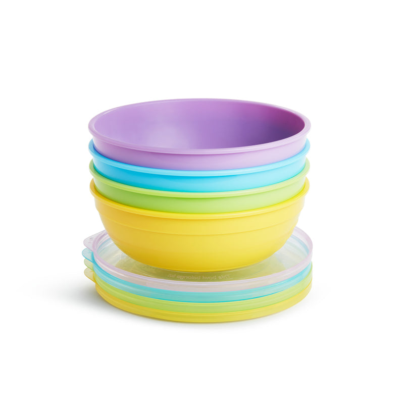 Munchkin Love-A-Bowls Set - 4 Bowls, 4 Lids, 2 Spoons