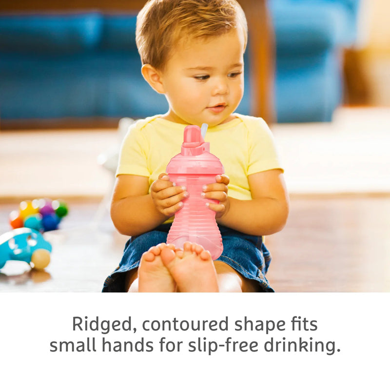 Munchkin Mighty Grip Straw Cup - Pink & Green - 10Oz - 3 Pack