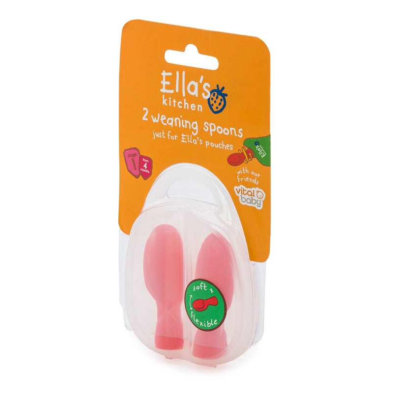 Vital Baby Ella's Kitchen Weaning Spoon Tips with Carry Case - 2 Pack