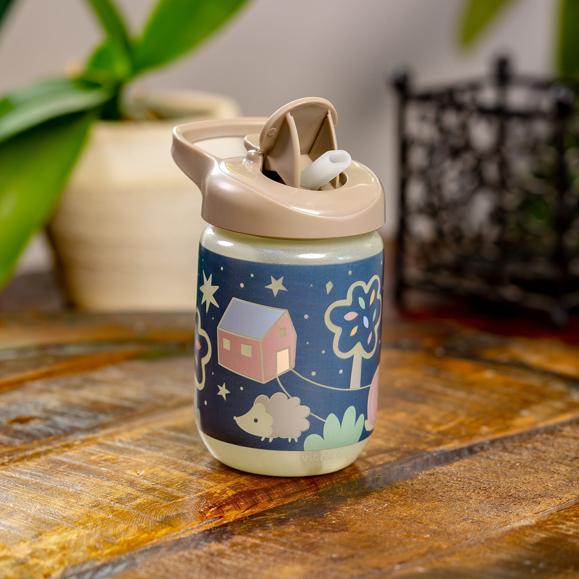 Vital Baby Hydrate Sippy Straw Glow in the Dark Woodland Glow - 350ml