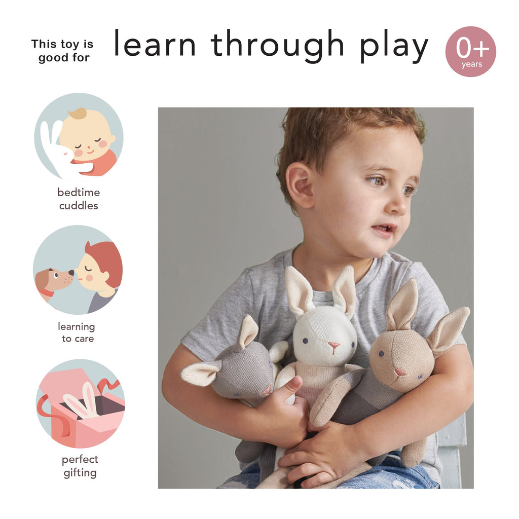 Baby Threads Grey Bunny Doll