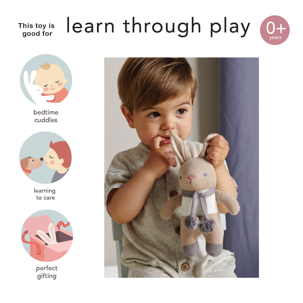 ThreadBear Design Baby Threads Taupe Bunny Gift Set
