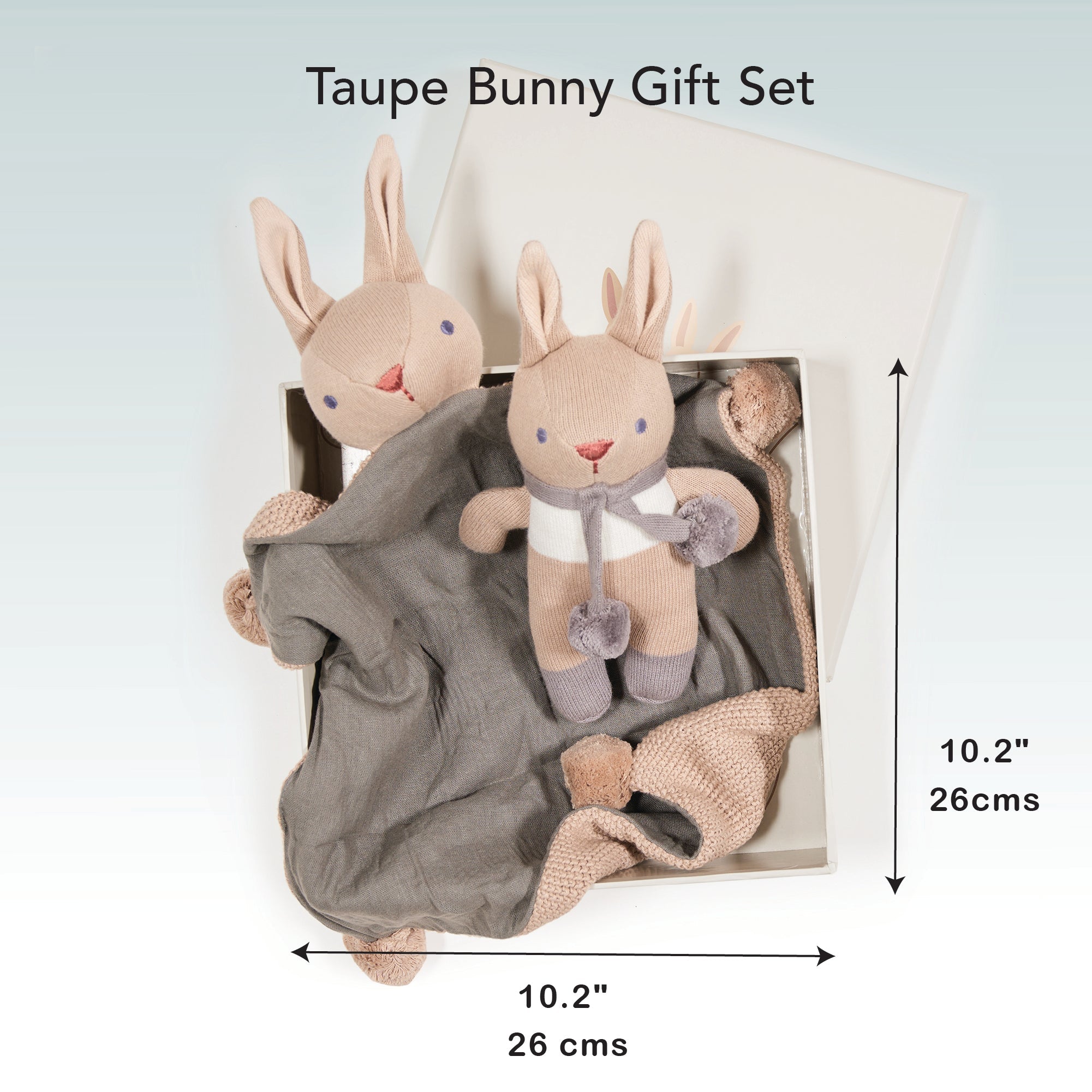 ThreadBear Design Baby Threads Taupe Bunny Gift Set