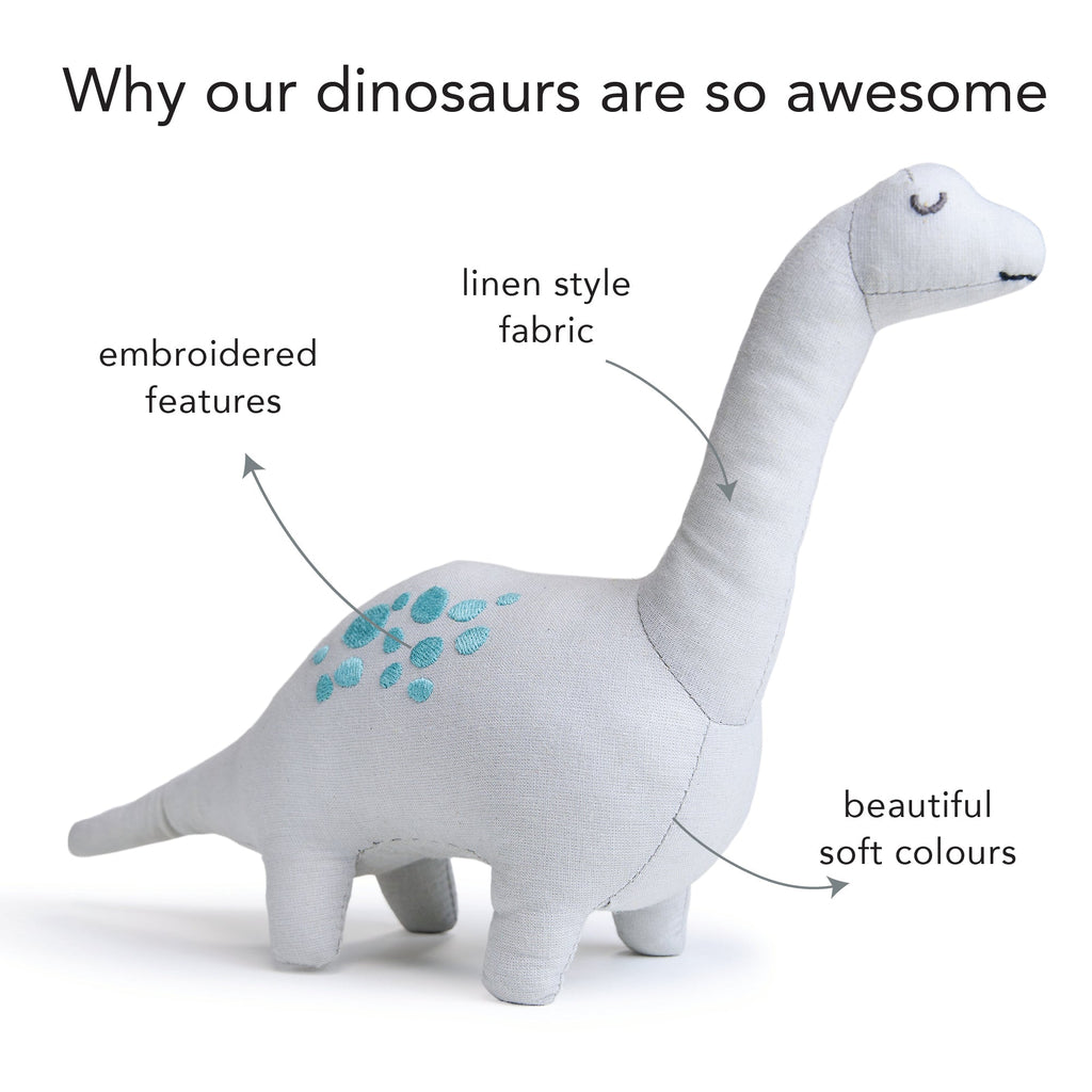 ThreadBear Design Bronty Linen Dinosaur Toy