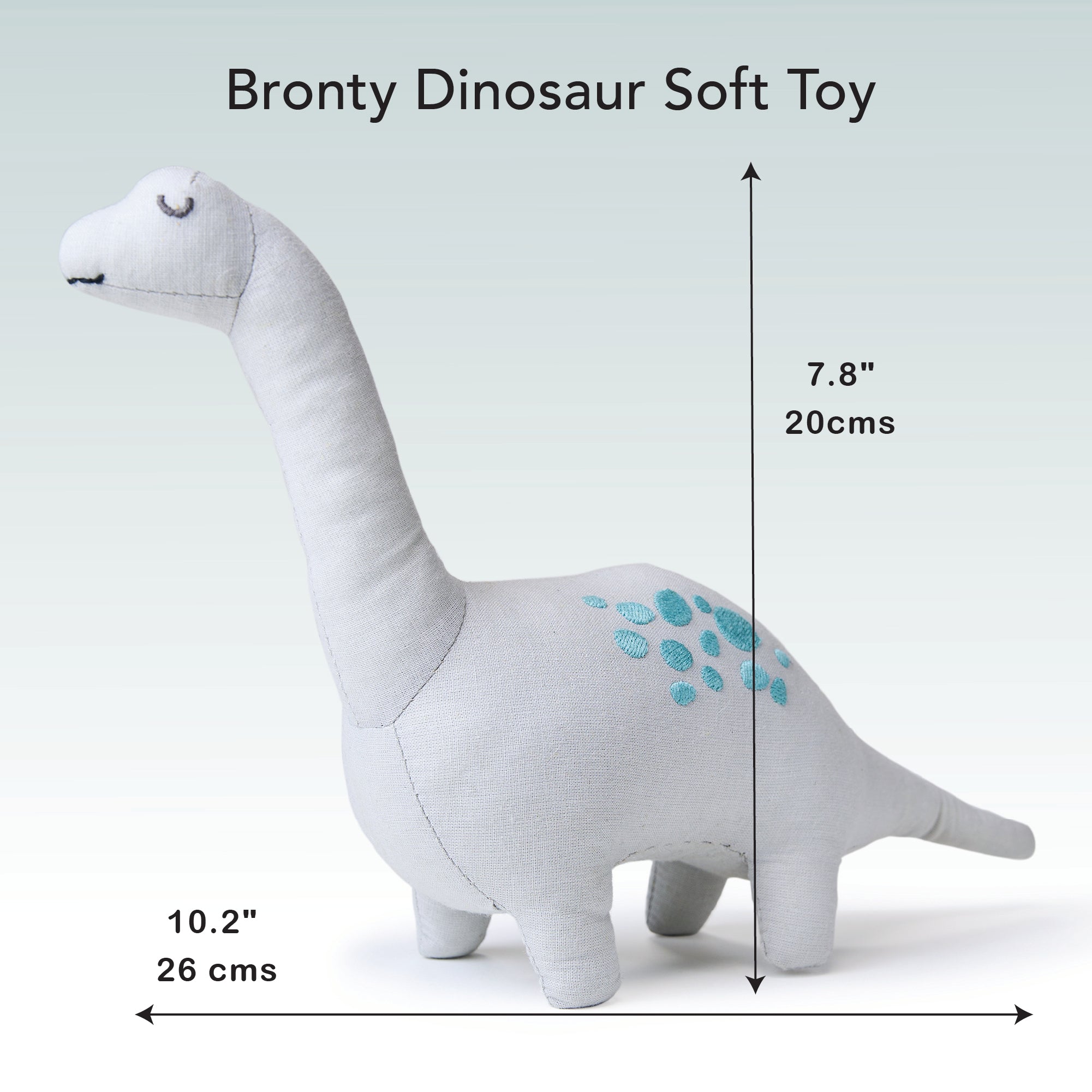 ThreadBear Design Bronty Linen Dinosaur Toy
