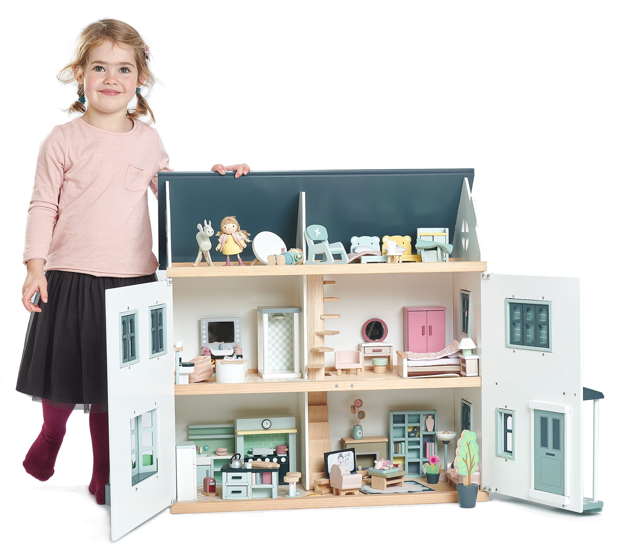 Wooden Dolls House Furniture Bundle of 5 Room Sets