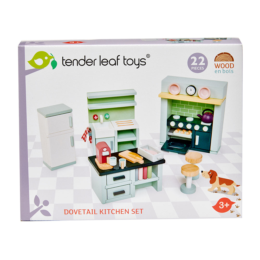 Wooden Dolls House Furniture Set - Kitchen