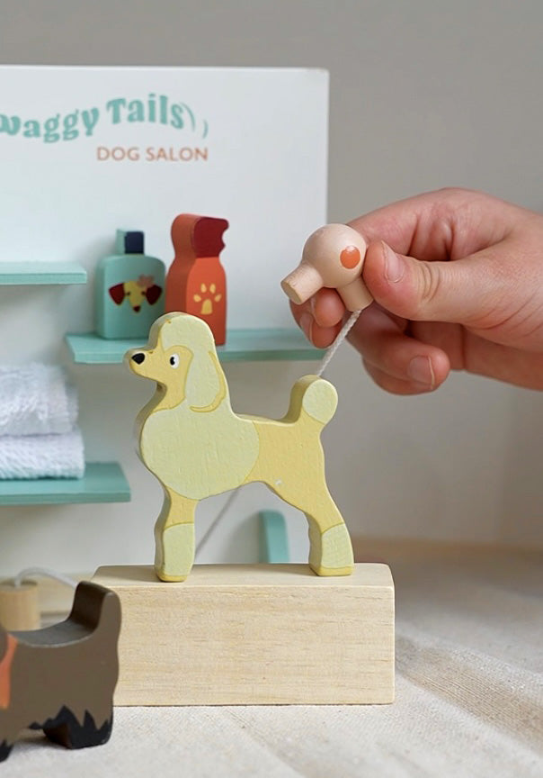 Wooden Waggy Tails Dog Salon Playset