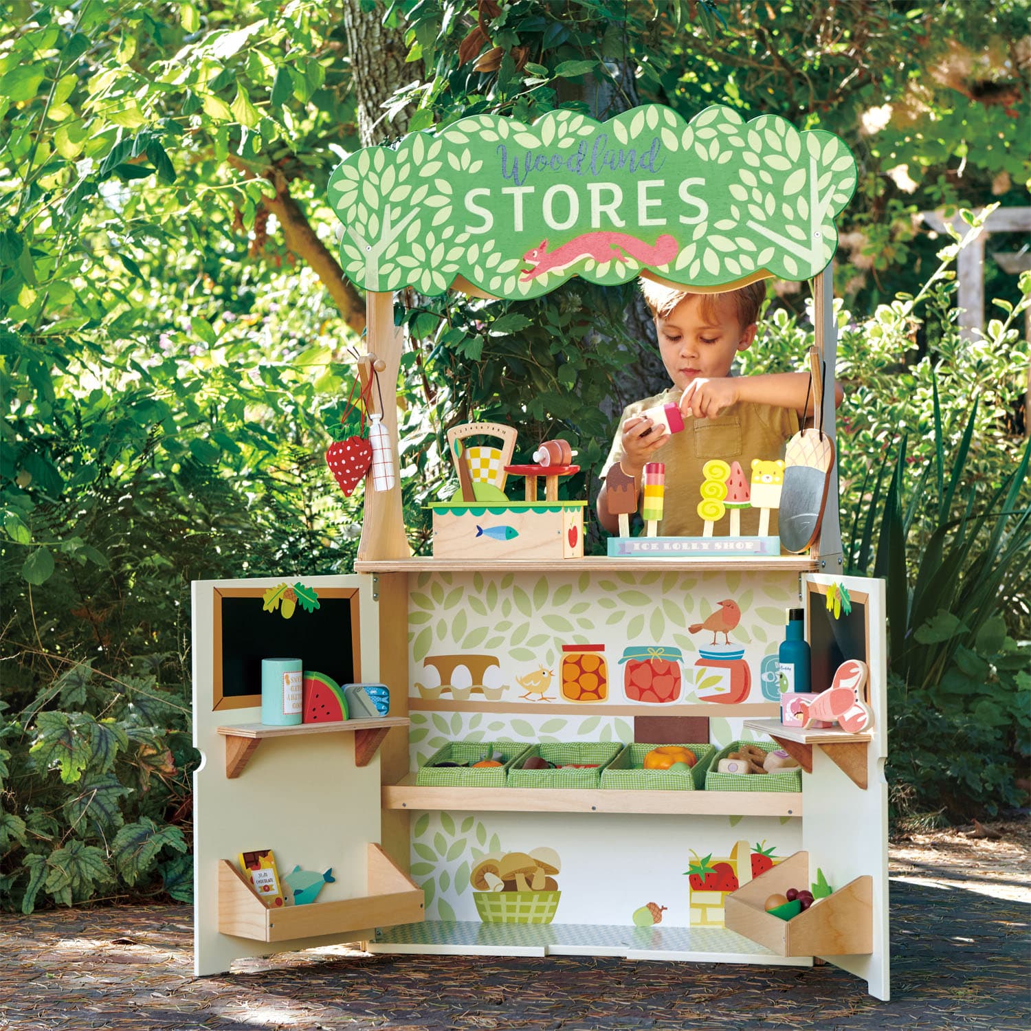 Wooden Reversible Woodland Stores & Theatre