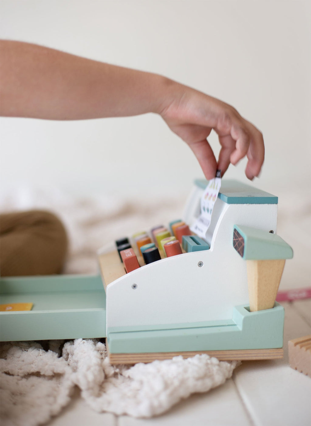 Wooden General Stores Till with Play Money