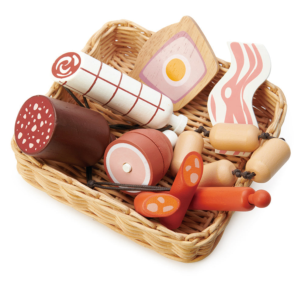 Tender Leaf Toys Wooden Charcuterie Food with Basket