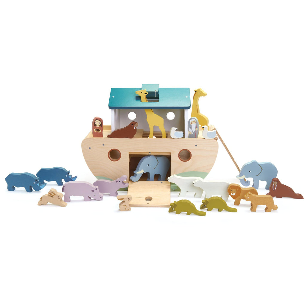 Wooden Noah's Ark - 20 Wooden Animals