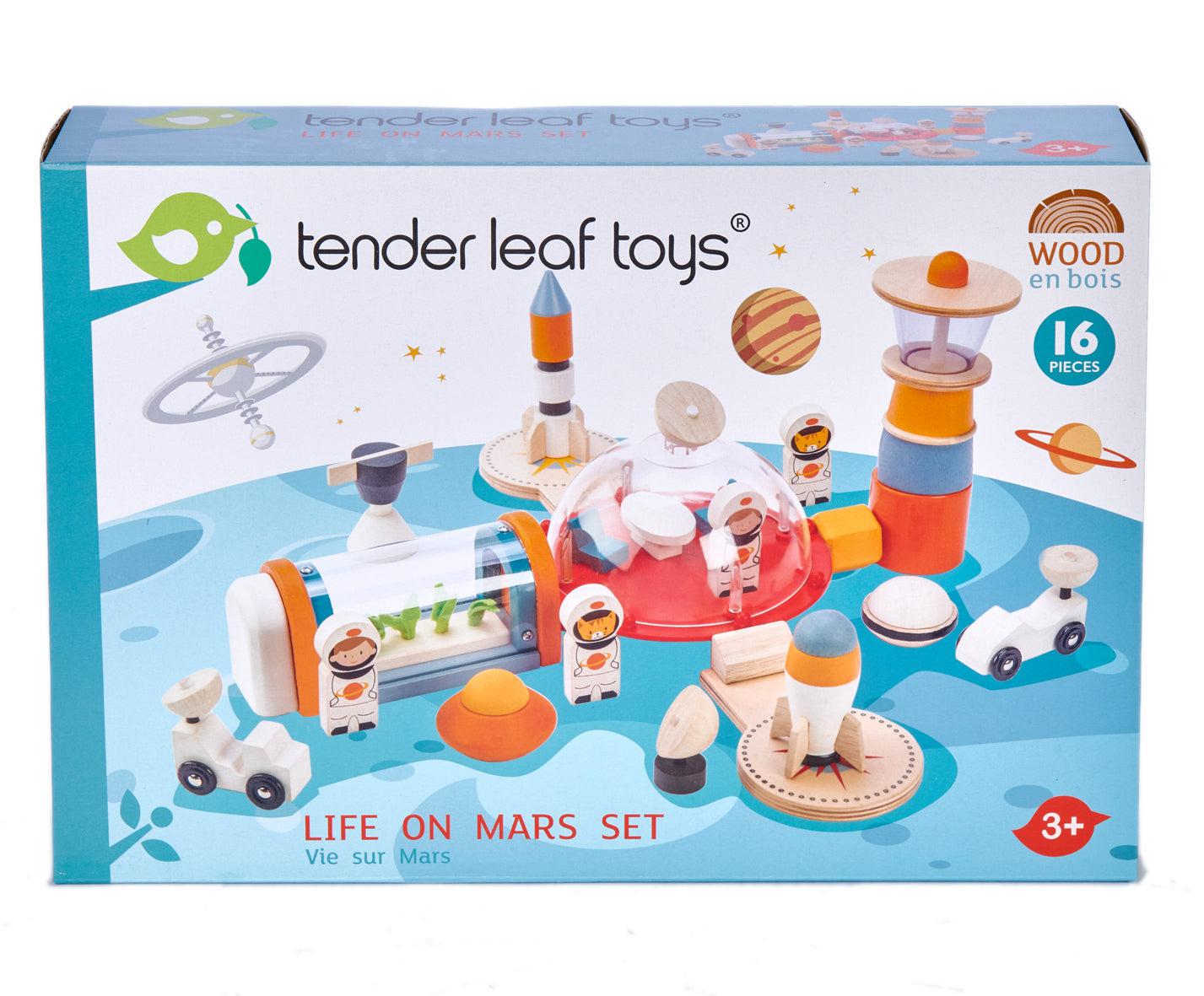 Wooden Life On Mars Space Playset