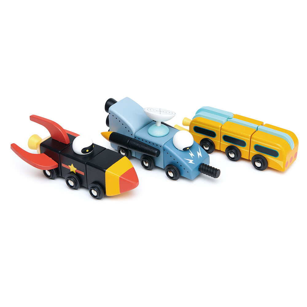Tender Leaf Toys Space Race Cars Set of 3