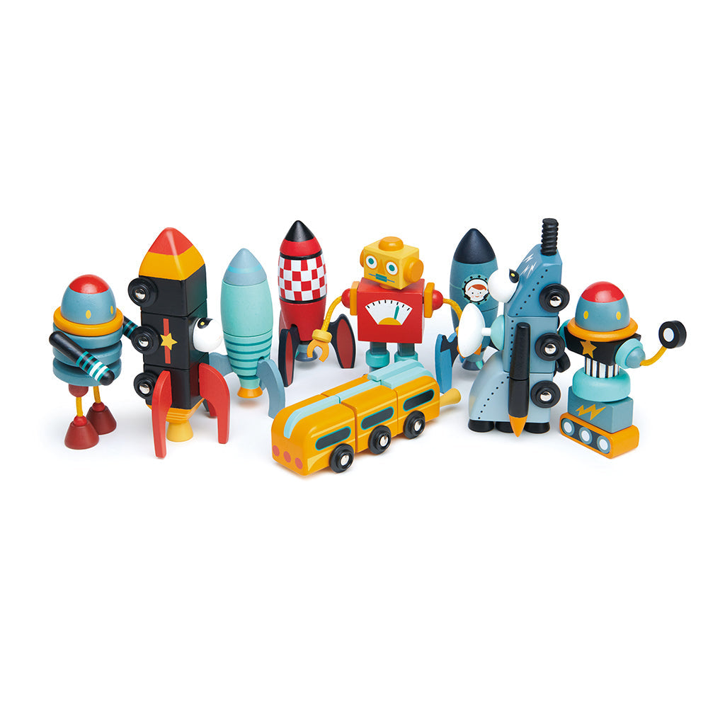 Tender Leaf Toys Space Race Cars Set of 3