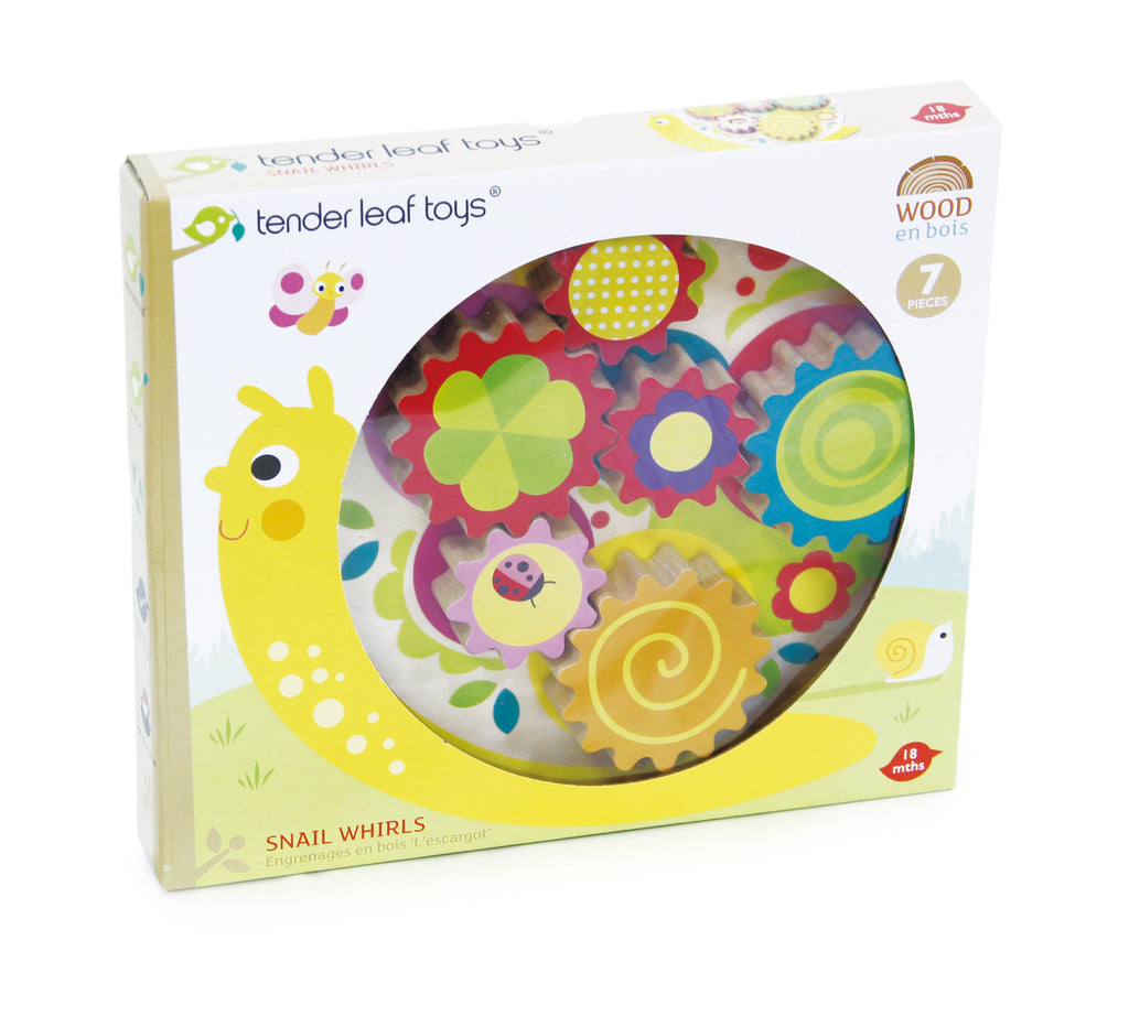 Tender Leaf Snail Whirls Wooden Cog Toy